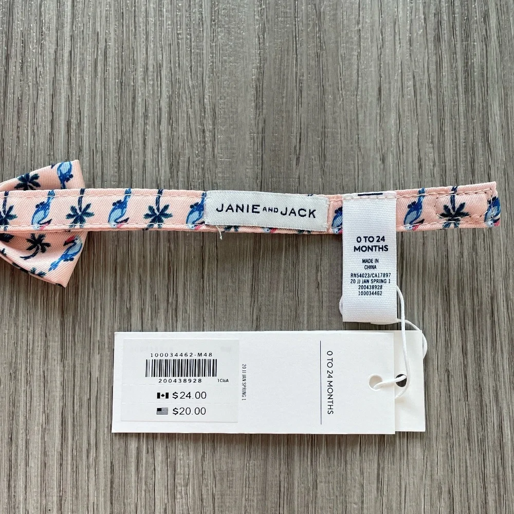 NWT Janie and Jack Baby Striped and Tropical Print Bow Ties Multi 0-24 Months